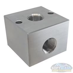 3/8" 3-Way Aluminum Unloader/Bypass Block