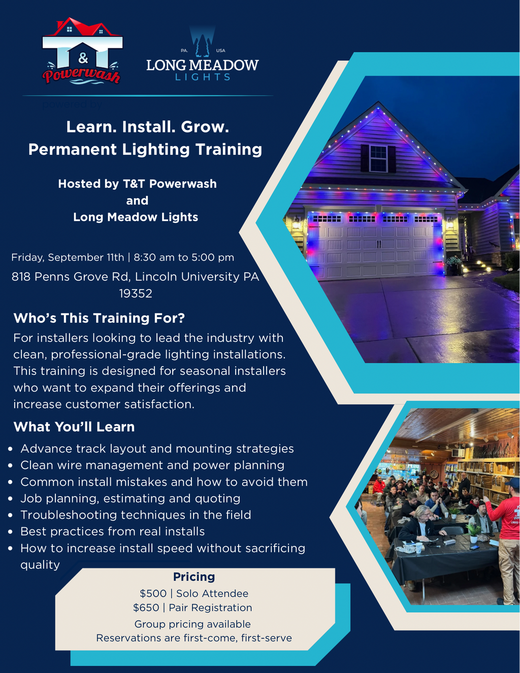 Perennial Glow Permanent Light Training - By T&T Powerwash