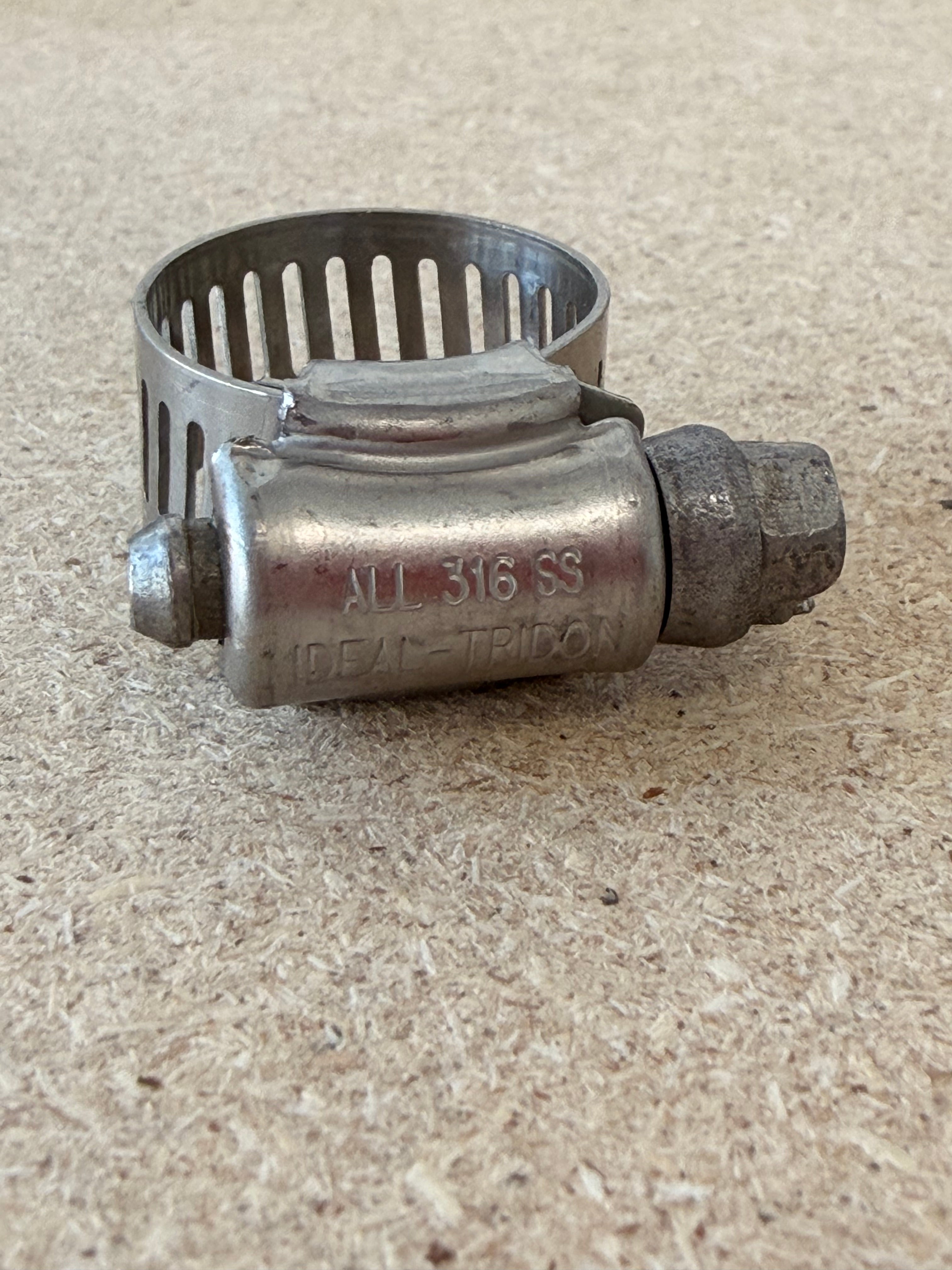 1/2" Perforated Ideal Tridon Hy-Gear 67-6 Worm Gear Hose Clamp: Full 316SS Marine-Grade