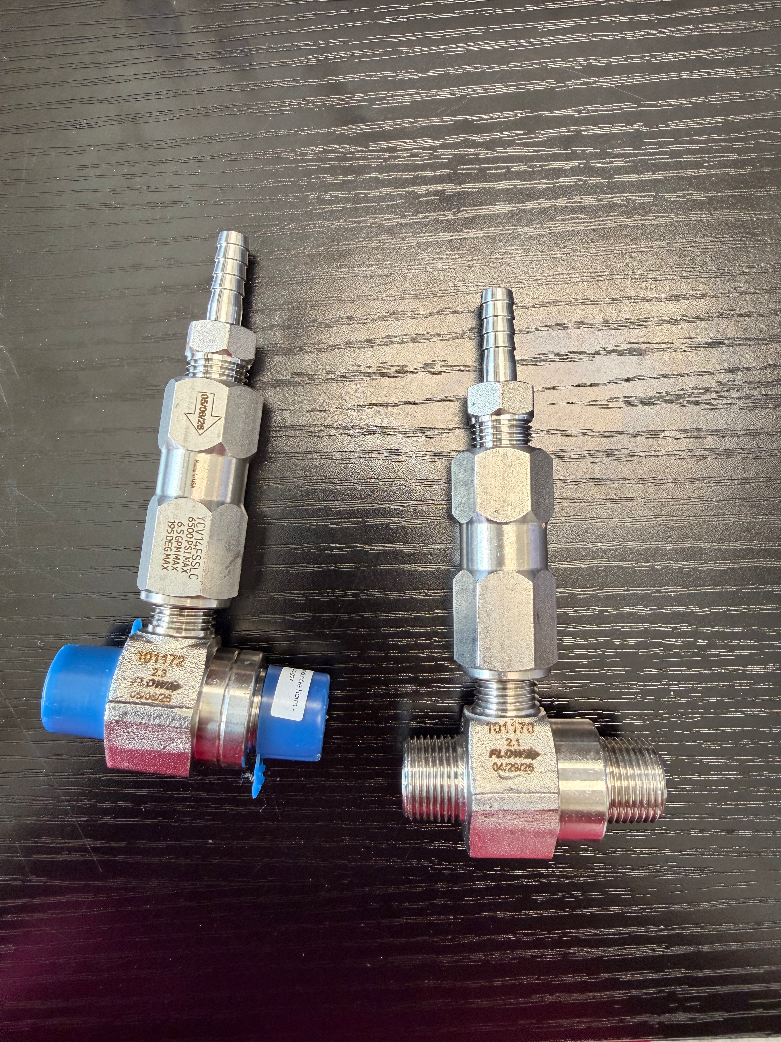 Forged Chemical Injector - Stainless Steel with Check Valve