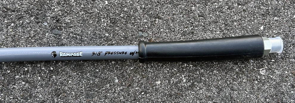 RAMP106-100: RAMPAGE 100' Smooth Gray 3/8" Single Wire 4300 PSI High Pressure Hose