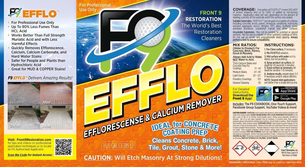 F9 Efflorescence/Calcium Remover Front9 Restoration