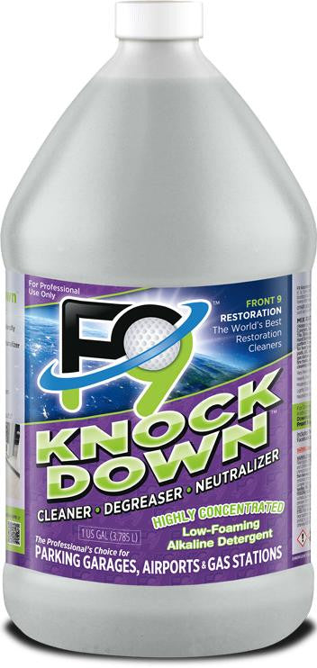 F9 Knockdown, Low-Foam Cleaner, Degreaser, Neutralizer