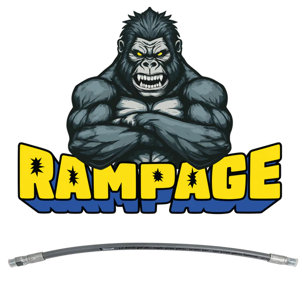 RAMPAGE Smooth Gray 3/8" Single Wire 4300 PSI Whip hoses